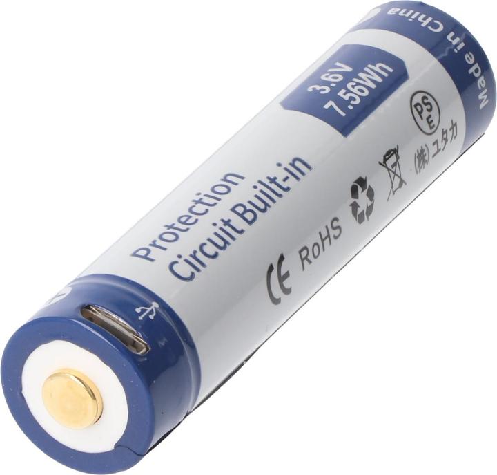 Immagine prodotto Keeppower Batteria 16650 protetta da PCB con ricarica USB P1621U (2100 mAh)
