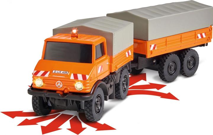 Produktbild Carson MB Unimog U406 mit Anhänger Elektro Brushed 1:87 100%-RTR (RTR Ready-to-Run)