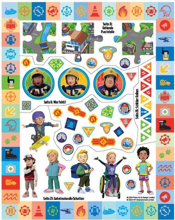 Actual product image Panini Fireman Sam: 500 stickers - stickers - puzzles - colouring in