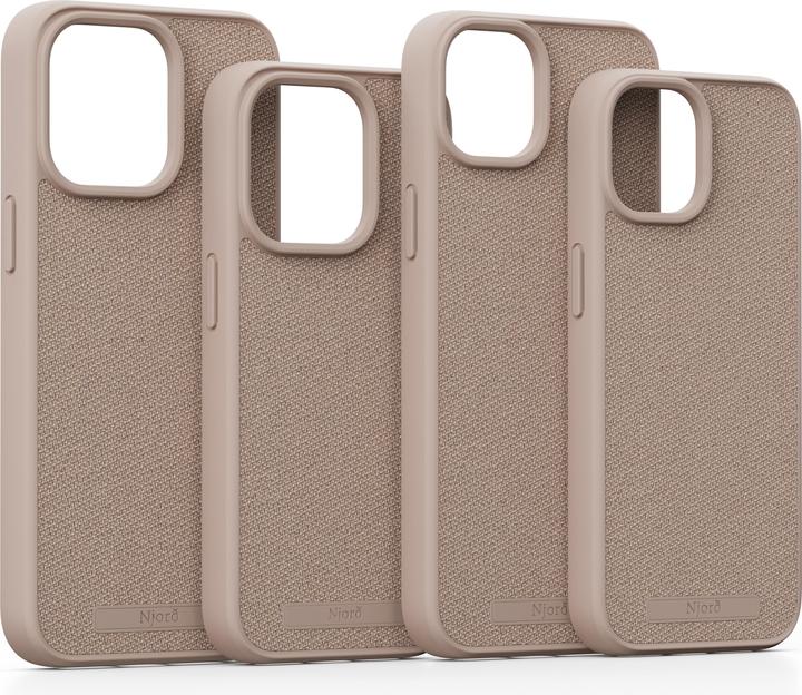 Actual product image Njord Hard Cover Fabric MagSafe Case Pink Sand (Apple iPhone 15 Pro Max)