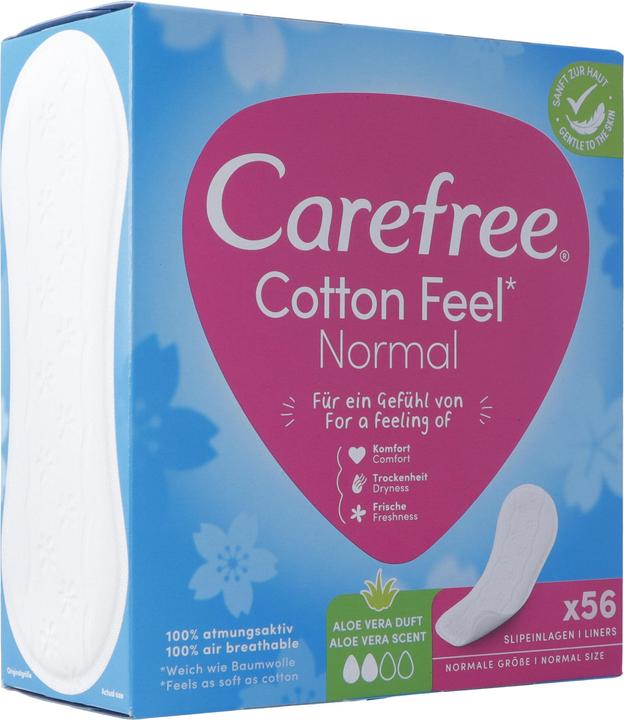 Actual product image Carefree Cotton Feel (56 x, Panty liners)