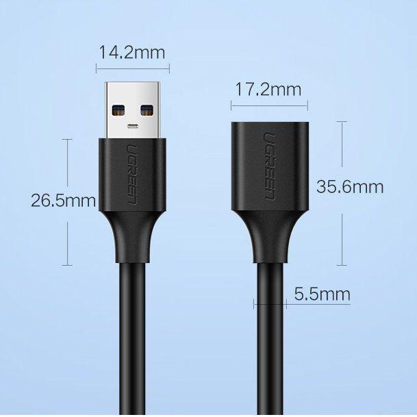 Actual product image Ugreen USB A — USB A (3 m, USB 3.0)