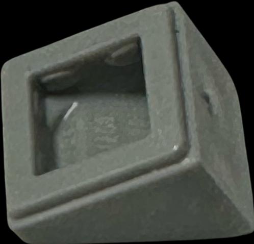 Actual product image LEGO Slope 1x1x2/3 Transparent Light Grey - Cheese Slope 54200 NEW! Quantity 100x (54200, LEGO Classic)