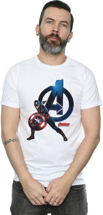 Actual product image Mens Captain America Pose T-Shirt (M)