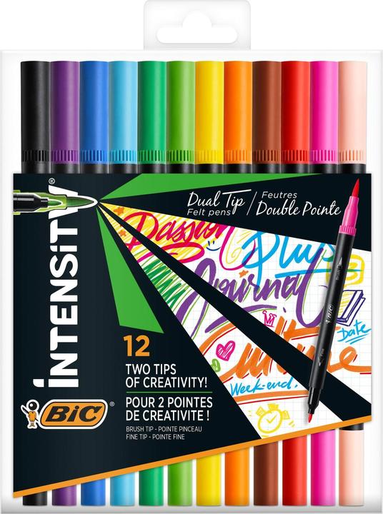 Immagine prodotto Bic Matita in fibra Dual Tip (Multicolore, 12 x)
