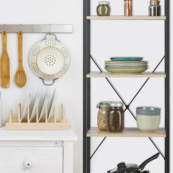 Actual product image Relaxdays Bookcase Industrial With 6 Shelves (50 x 35 x 180 cm)