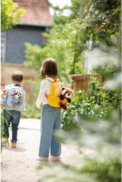Actual product image NICI Backpack with red panda soft toy