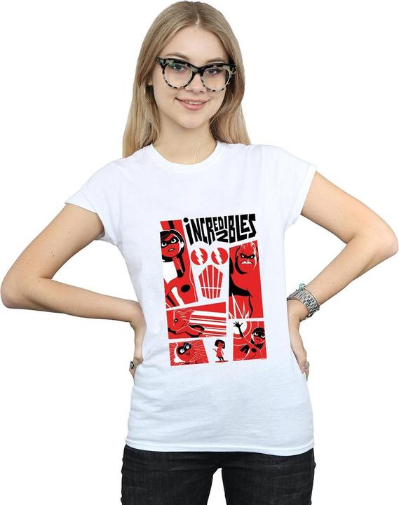 Actual product image Disney Womens/Ladies The Incredibles Collage Cotton T-Shirt (S)
