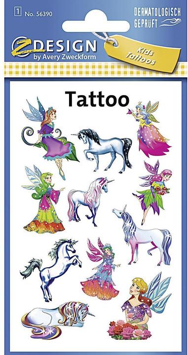 Produktbild Avery Kinder Tattoos 'Elfen, Einhörner' 56390
