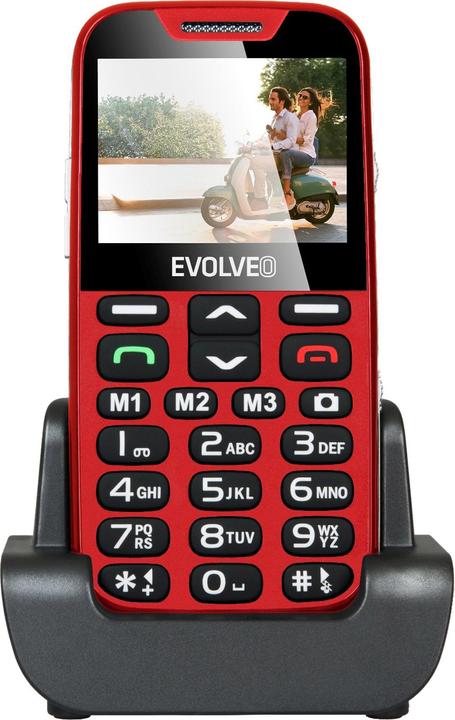 Produktbild Evolveo EasyPhone XD (2.3") Red Senior phone (2.30", 0.30 Mpx, 2G)
