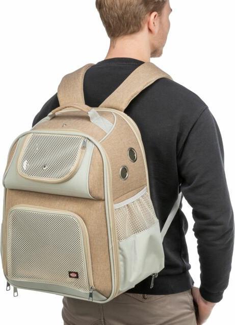 Produktbild Trixie Tiertransport-Rucksack Willow Beige/Braun (Katze, Hund, Reflektoren, Atmungsaktiv)