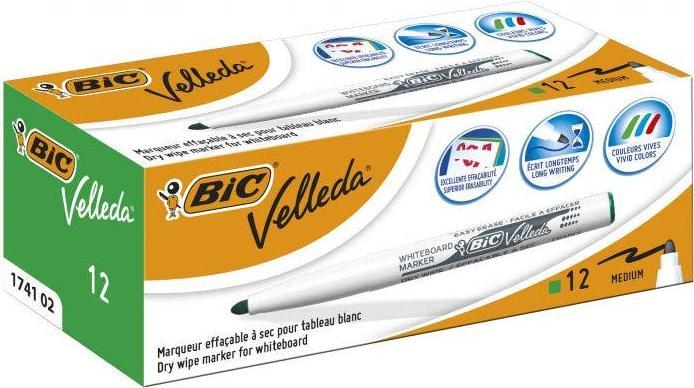 Image du produit Bic Marqueur pour tableau blanc 1741 Rond 1,4 mm Vert (Vert, 1.40 mm, 12 x)