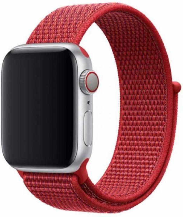 Actual product image Devia Sport Loop Red 384041 mm (38 mm, 41 mm, 40 mm, Fabric, Nylon, Apple Watch Series 1, Apple Watch Series 7, Apple Watch SE, Apple Watch Series 8, Apple Watch Series 9, Apple Watch Series 2, Apple Watch Series 3, Apple Watch Series 4, Apple Watch Series 5, Apple Watch Series 6)