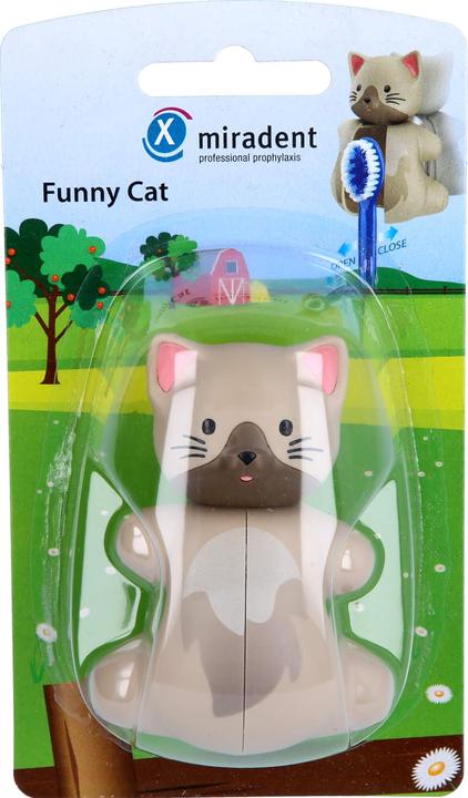 Immagine prodotto Miradent Divertente animale titolare dello spazzolino da denti gatto (Raschietto, 1 x)