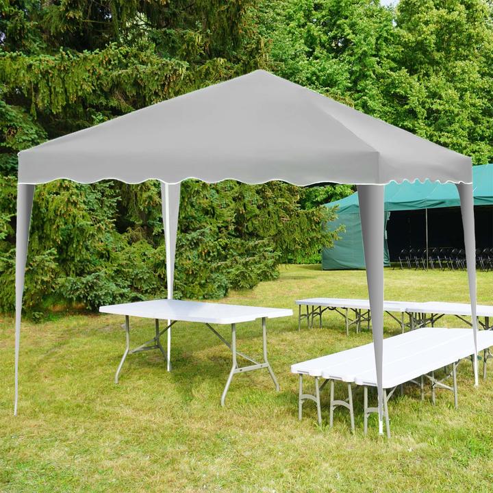 Produktbild Wiltec Toboli Faltpavillon Weiss 3x3 m Pop-up Partyzelt Wasserdicht UV-Schutz Tasche (300 cm, 300 cm)