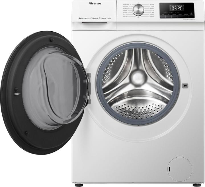 Produktbild Hisense Waschmaschine, WFQA1014EVJMW, Frontlader, 10kg, EEK A, 1400upm, Wifi, Dampf, Inverter (10 kg, Links)