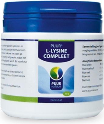 Actual product image Puur Natuur L-Lysine Hond En Kat (Cat, Dog)