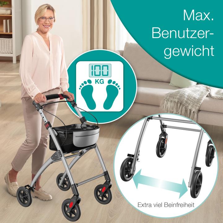 Image du produit Aktivshop Wohnungsrollator, Rollator schmal für die Wohnung, extra schmal, Innenrollator