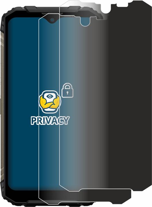 Productafbeelding BROTECT Anti-spionnetje privacyfolie Beschermfolie tegen blauw licht (2 Stuk, Doogee S96 Pro)