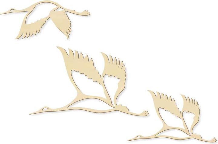 Immagine prodotto Trenddeko Gru - stormo di uccelli 02 (40 x 23 cm, 30 x 13 cm, 30 x 17 cm)