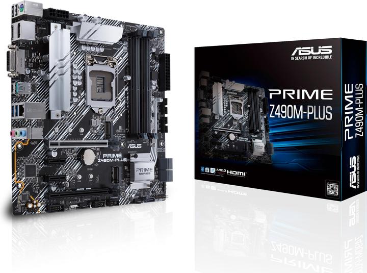 Actual product image ASUS PRIME Z490M-PLUS (LGA 1200, Intel Z490, mATX)