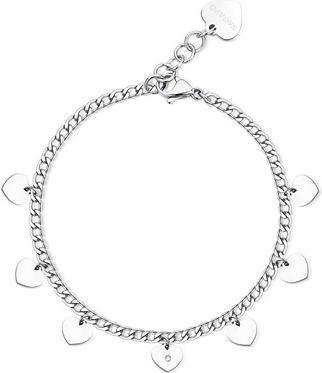 Sagapo S'Agapo Womens Steel Bracelet With Hearts Message Ssg11