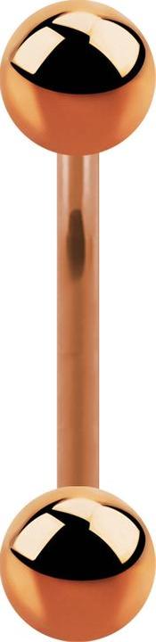 Immagine prodotto Star Piercing Banana oro rosa con due sfere (Acciaio chirurgico 316L)