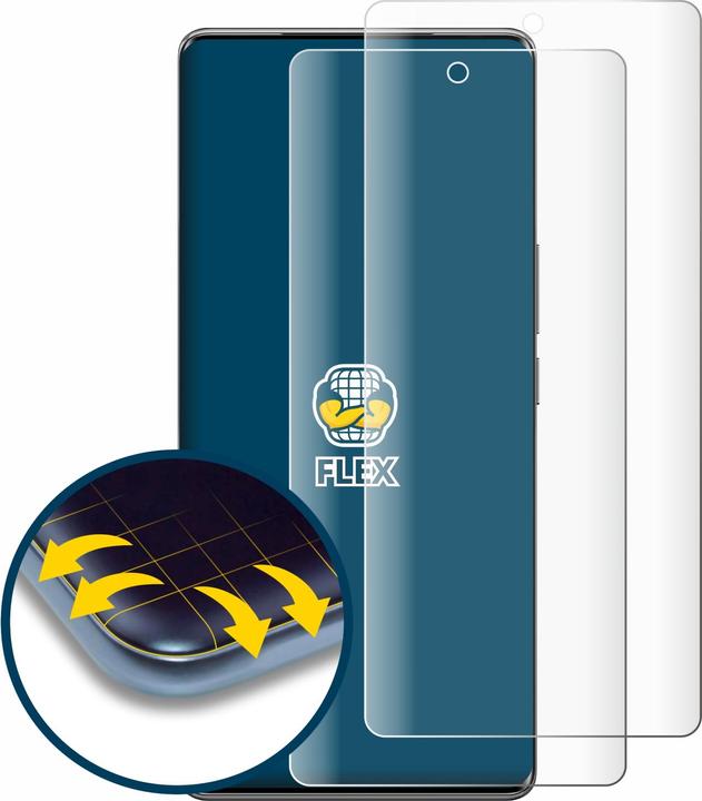 Produktbild BROTECT Fullscreen Schutzfolie Displayschutz Folie Klar Transparent (2 Stück, Vivo T2 Pro)