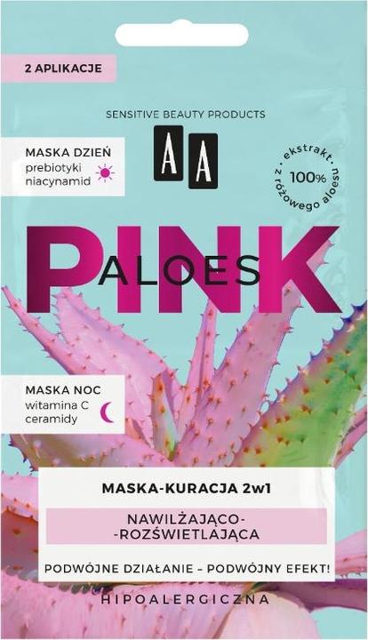 Oceanic Aa Aloe Vera Pink Moisturizing And Illuminating Mask Day And Night Treatment 2X4G