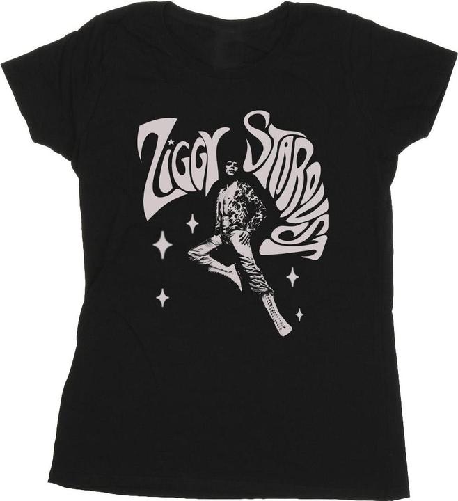 Actual product image David Bowie Womens/Ladies Ziggy Pose Cotton T-Shirt (L)