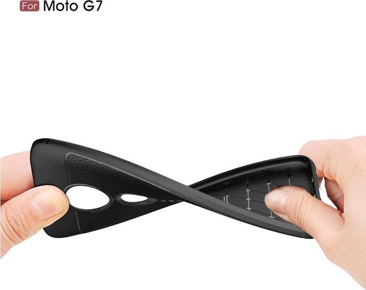 Actual product image Screenguard Motorola Moto G7 Plus Sleeve Leather Design TPU Cover (Motorola Moto G7 Plus)