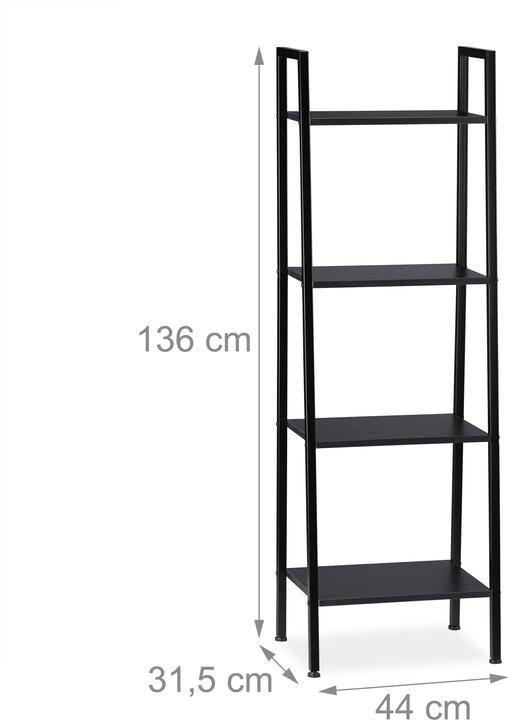 Immagine prodotto Relaxdays Scaffale da terra con 4 mensole (44 x 31,5 x 136 cm)
