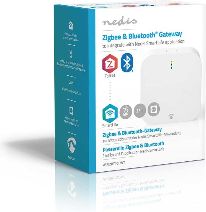 Image du produit Nedis Passerelle Zigbee | 50 appareils | Alimentation secteur | Android™ / IOS | Blanc