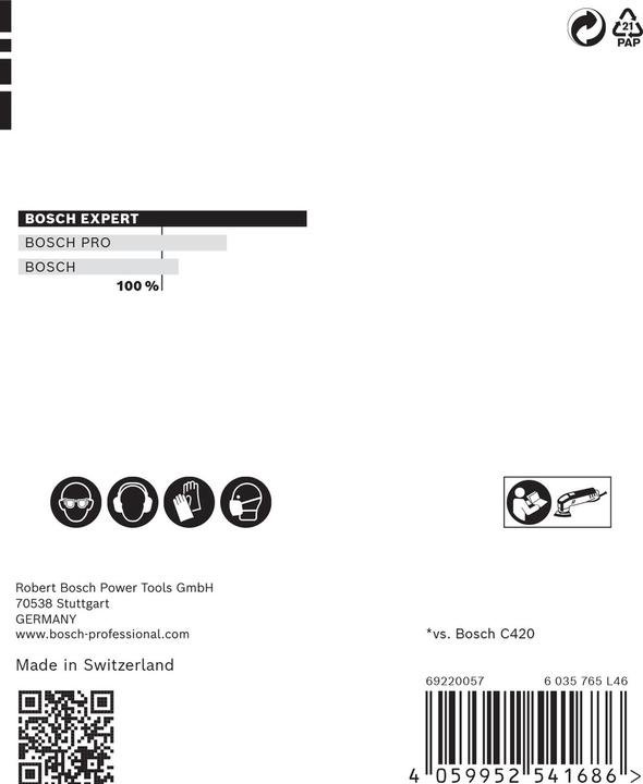 Produktbild Bosch Professional Zubehör EXPERT C470 Schleifpapier für Deltaschleifer, 93 mm, G 320, 5 Stück (320)