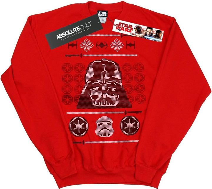 Star Wars Christmas Vader Head Fair Isle Sweatshirt