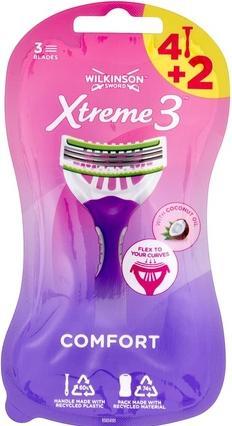 Wilkinson My Intuition Xtreme 3 Comfort Cherryossom Disposable Razors For Women 6Pcs