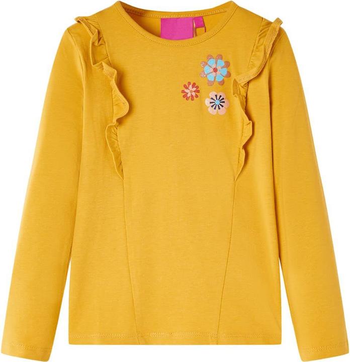 Produktbild VidaXL Kinder-Langarmshirt Dunkelocker 116,Material: 95 (116)
