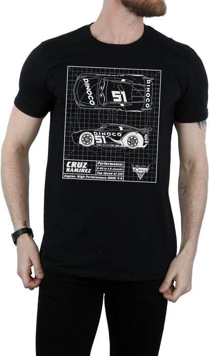Immagine prodotto Disney Cars Cruz Ramirez Blueprint Maglietta Uomo (XL)