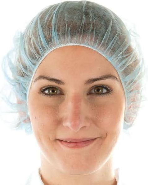 Hygonorm Baretthaube Bettina leichte Qualität DM 53cm blau VE=100 Stück