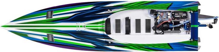 Actual product image Traxxas BOAT SPARTAN SR 1037mm 1:10 EP RTR GREEN TQi 2.4GHz WITHOUT charger and WITHOUT battery
