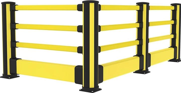 Immagine prodotto kaiserkraft Dissuasore angolare per barriera pedonale, altezza 1160 mm, 8 attacchi, forma a