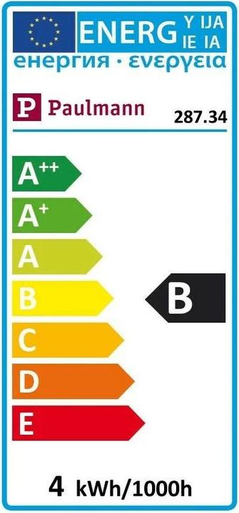 Energie-Label Paulmann Pflanzenlampe (E14, 4 W, 100 lm, 1 x, B)