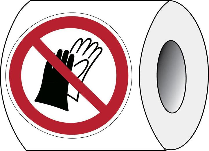 Produktbild Brady ISO 7010 PIC P028 B-7541 ISO Sicherheitskennzeichnung - Schutzhandschuhe tragen verboten