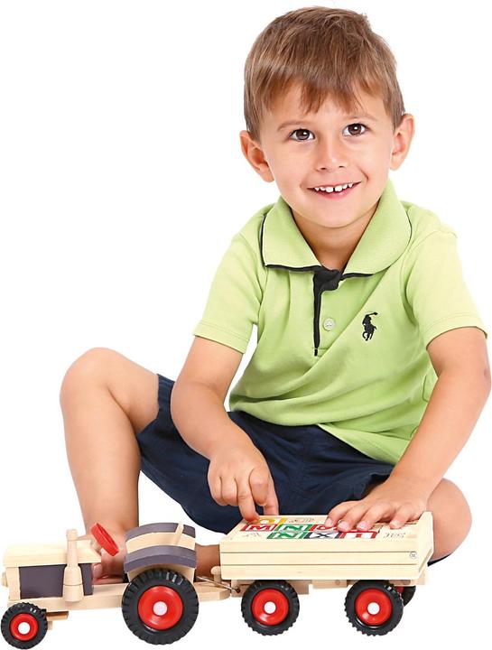 Produktbild Bino Traktor mit ABC-Anhänger