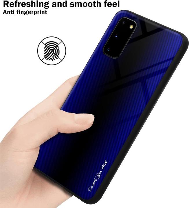 Actual product image Cadorabo TPU Striped Glass Cover (Samsung Galaxy S20+)