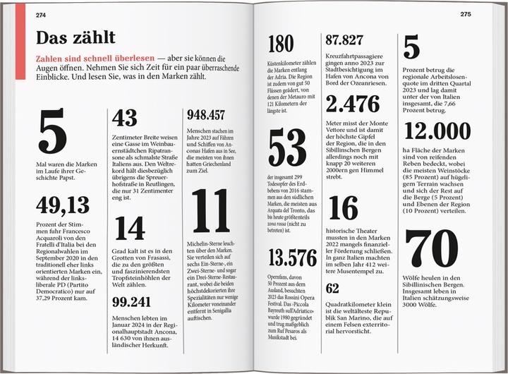 Produktbild Reise-Taschenbuch Reiseführer Marken, Italienische Adria (Deutsch, Annette Krus-Bonazza, 2024)