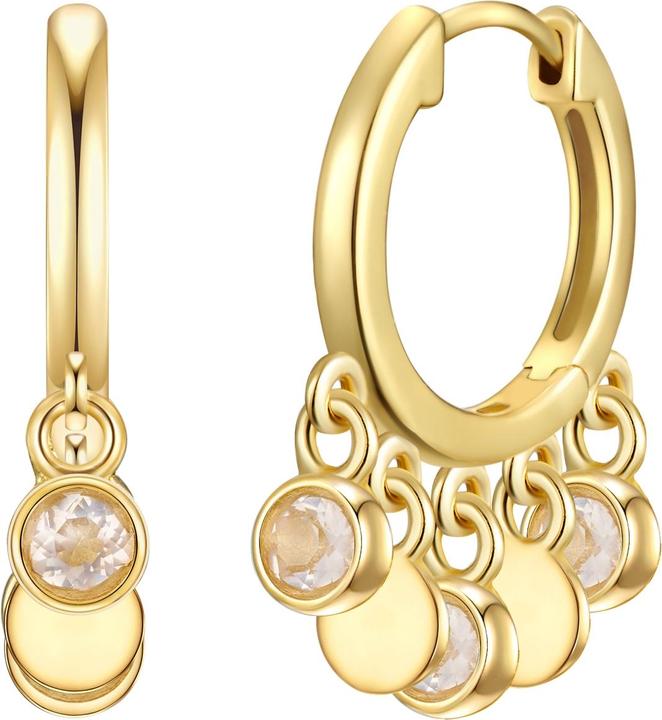 Glanzstücke München Damen Sterling Silber Bergkristall gelbgold - 28671 (Sterling Silber)