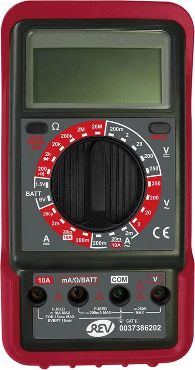 Produktbild REV Vielfachmessgerät Profi sw/rt Hand-Multimeter digital CAT III (CAT III)