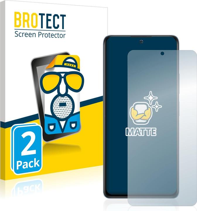 Actual product image BROTECT Anti-glare screen protector matt (2 Piece, Xiaomi Redmi Note 10 Pro Max)