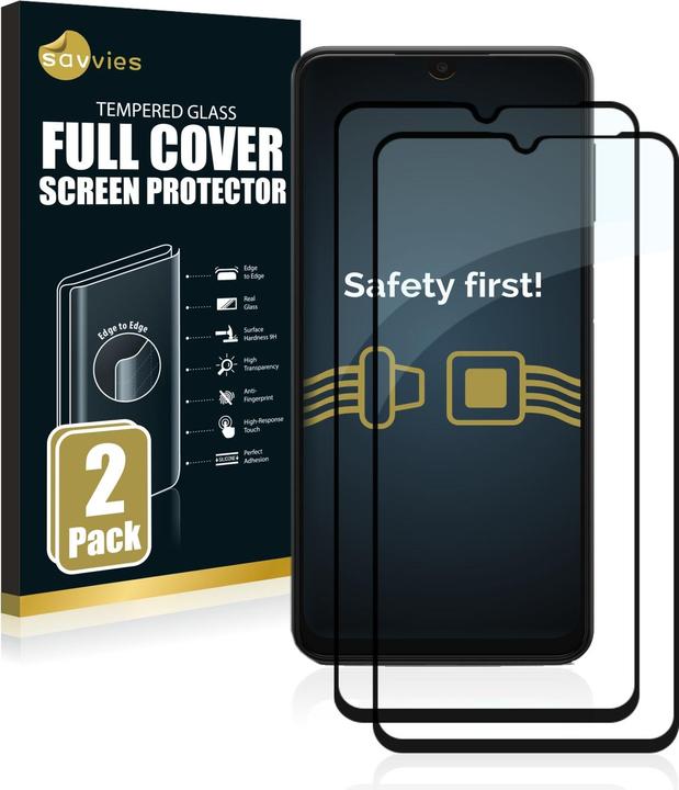 Actual product image Savvies Full-screen armoured glass screen protector (2 Piece, Samsung Galaxy A13 5G)